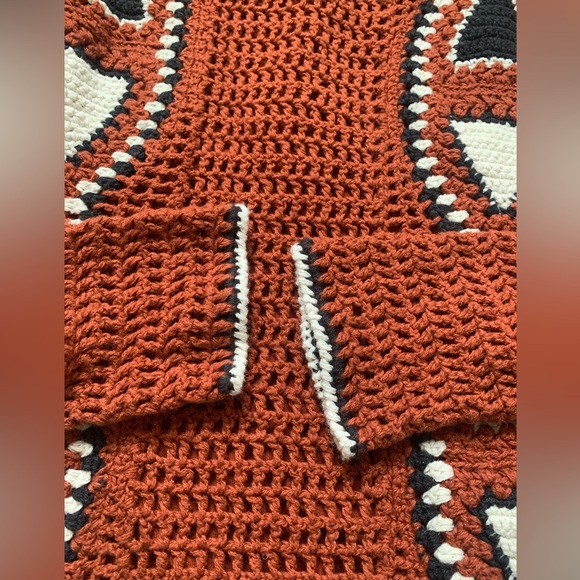 Volcom Copper Geo Crochet Sweater Dress Size-S Excellent Preloved Condition - Picture 13 of 16